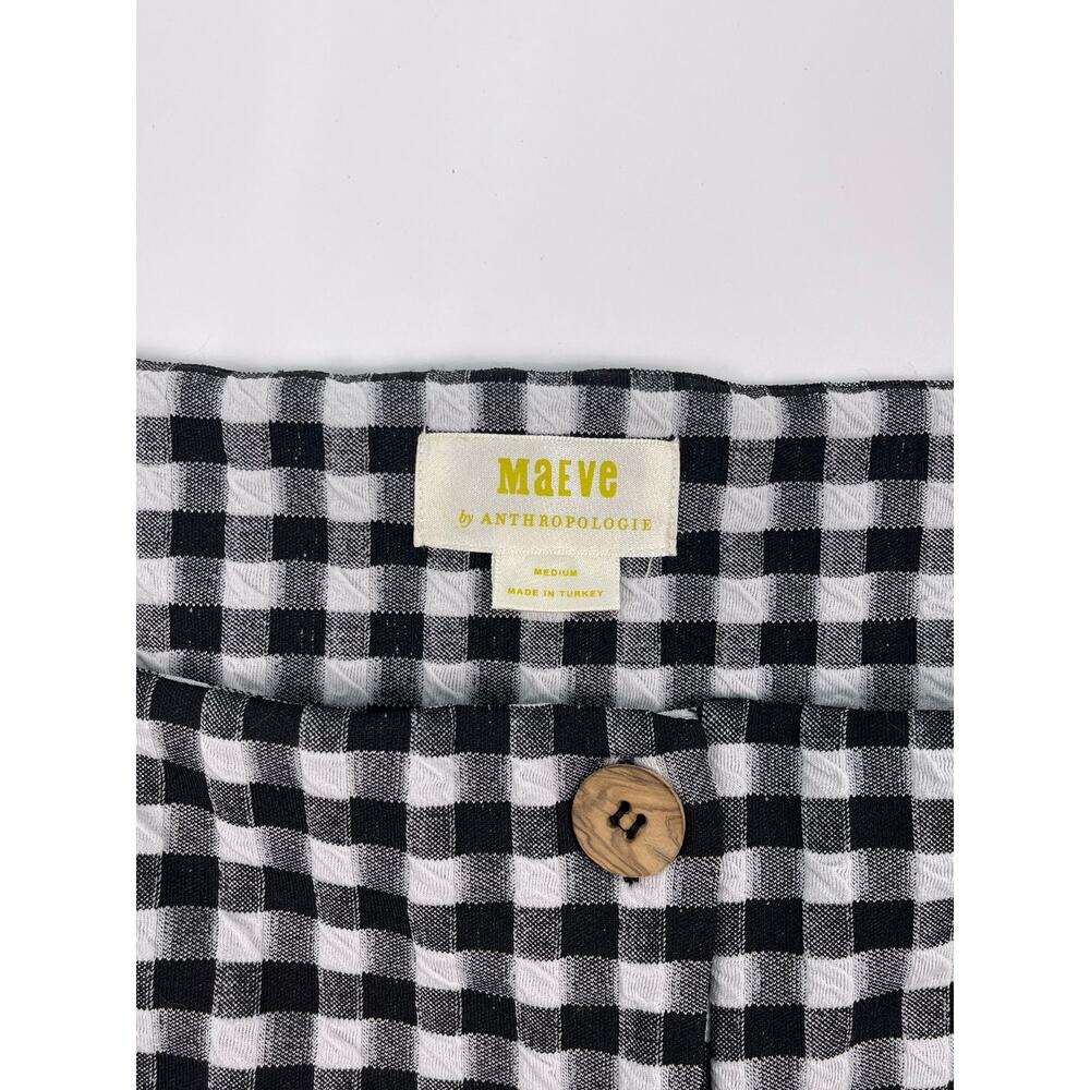 Maeve Anthropologie Black & White Gingham Check Jumpsuit Size M - Picture 7 of 11
